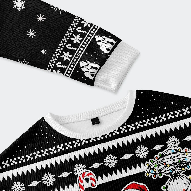 Samurai Bigfoot Christmas Ugly Sweatshirt