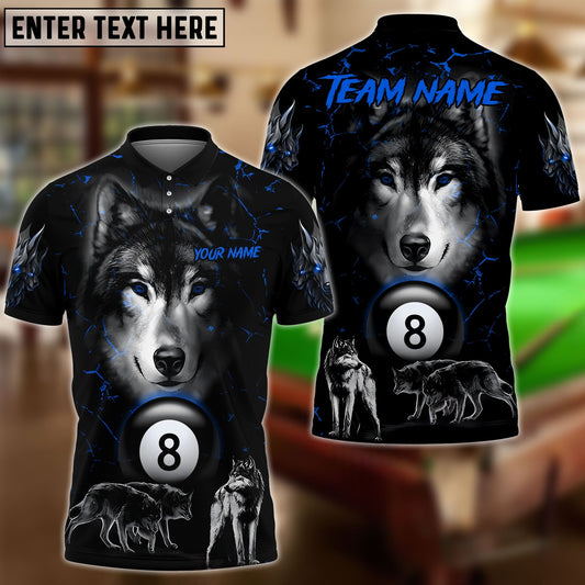 Billiards Wolf Pack Personalized Name & Team Name Shirt