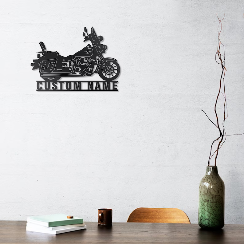 Surname Logo - Motorcycle Metal Logo