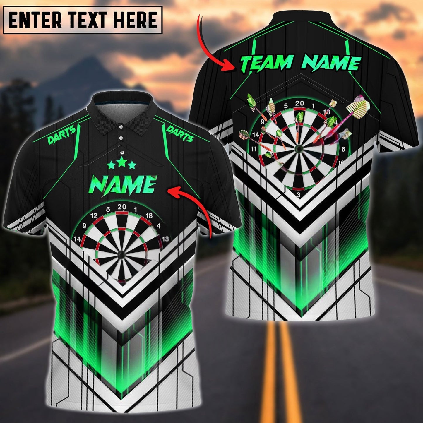 Cyberpunk Darts Personalized Name, Team Name Shirt