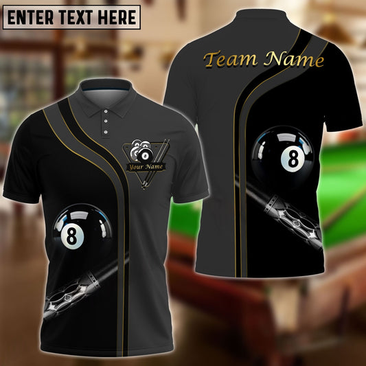 Billiards Ball 8 Deep Fantasy Personalized Name, Team Name Unisex Shirt