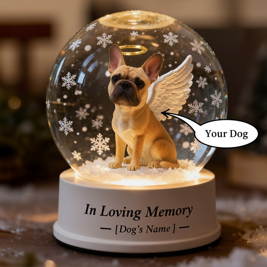In Memory of French Bulldog – Custom Dog Angel Acrylic Keepsake Gift