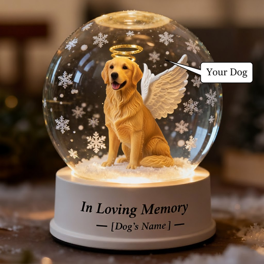 In Memory of Golden Retriever – Custom Dog Angel Acrylic Keepsake Gift