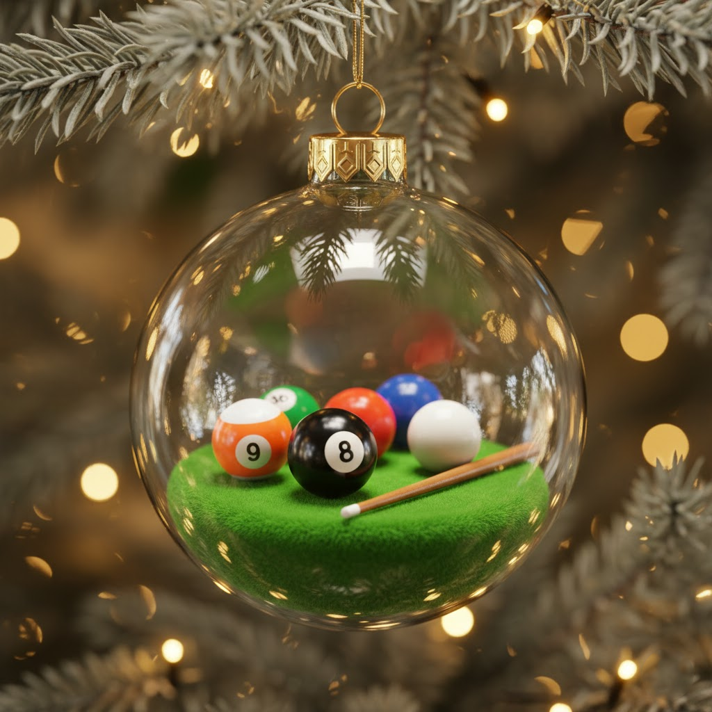 Billiard Holiday Ornament