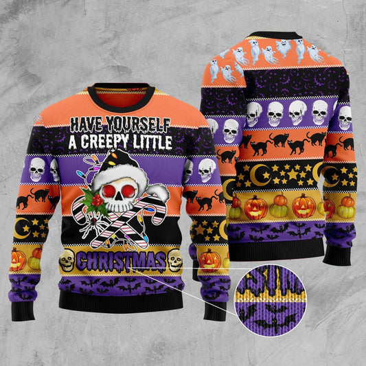 Skull Creepy Christmas Ugly Christmas Sweater