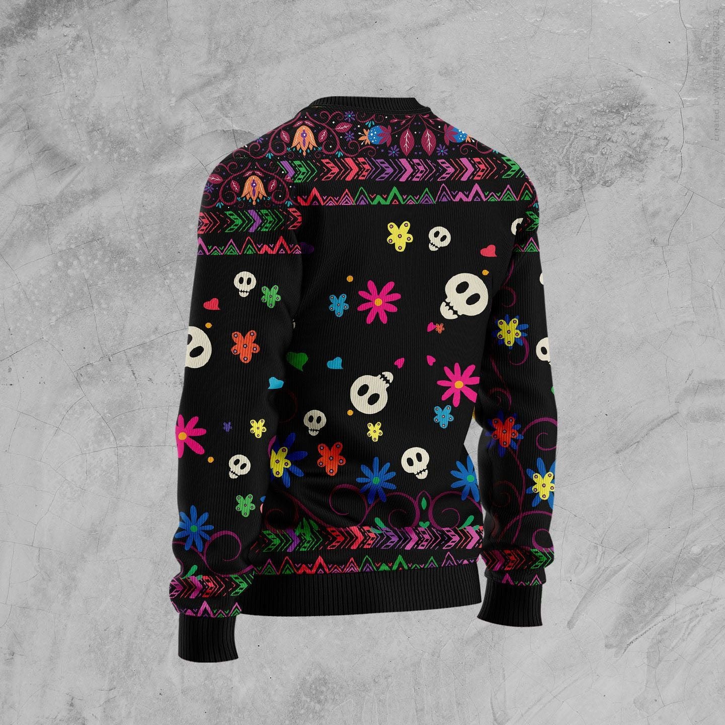 Cat Sugar Skull Ugly Christmas Sweater