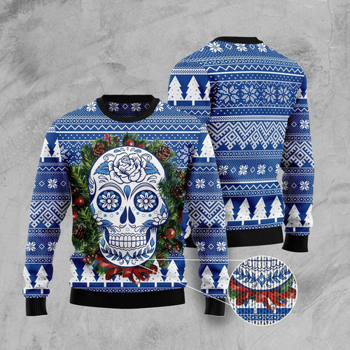 Awesome Sugar Skull Ugly Christmas Sweater