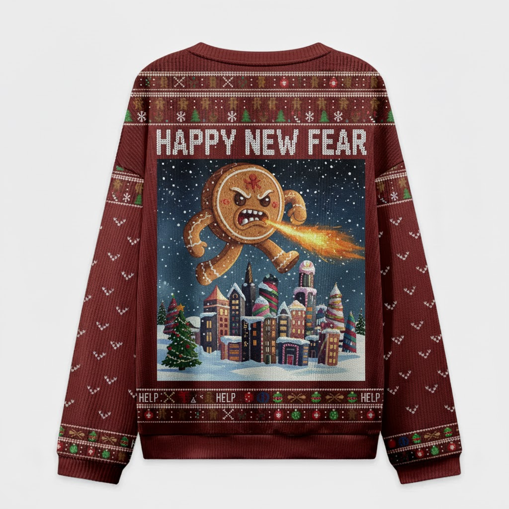 šŖ Gingerbeardās Rampage Sweater ā No Escape Funny Gingerbread Christmas Jumper