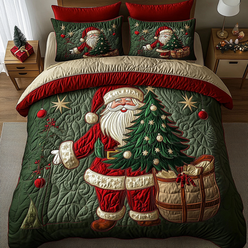 Santa Magic 3-Piece Quilted Bedding Set