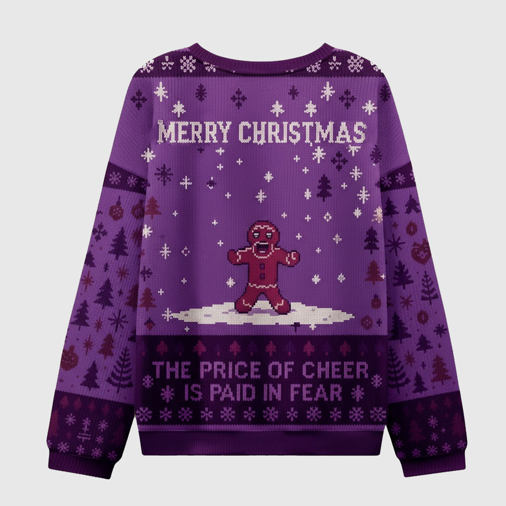 π The Price of Cheer Is Paid in Fear Sweater β Creepy Zombie Xmas Pullover