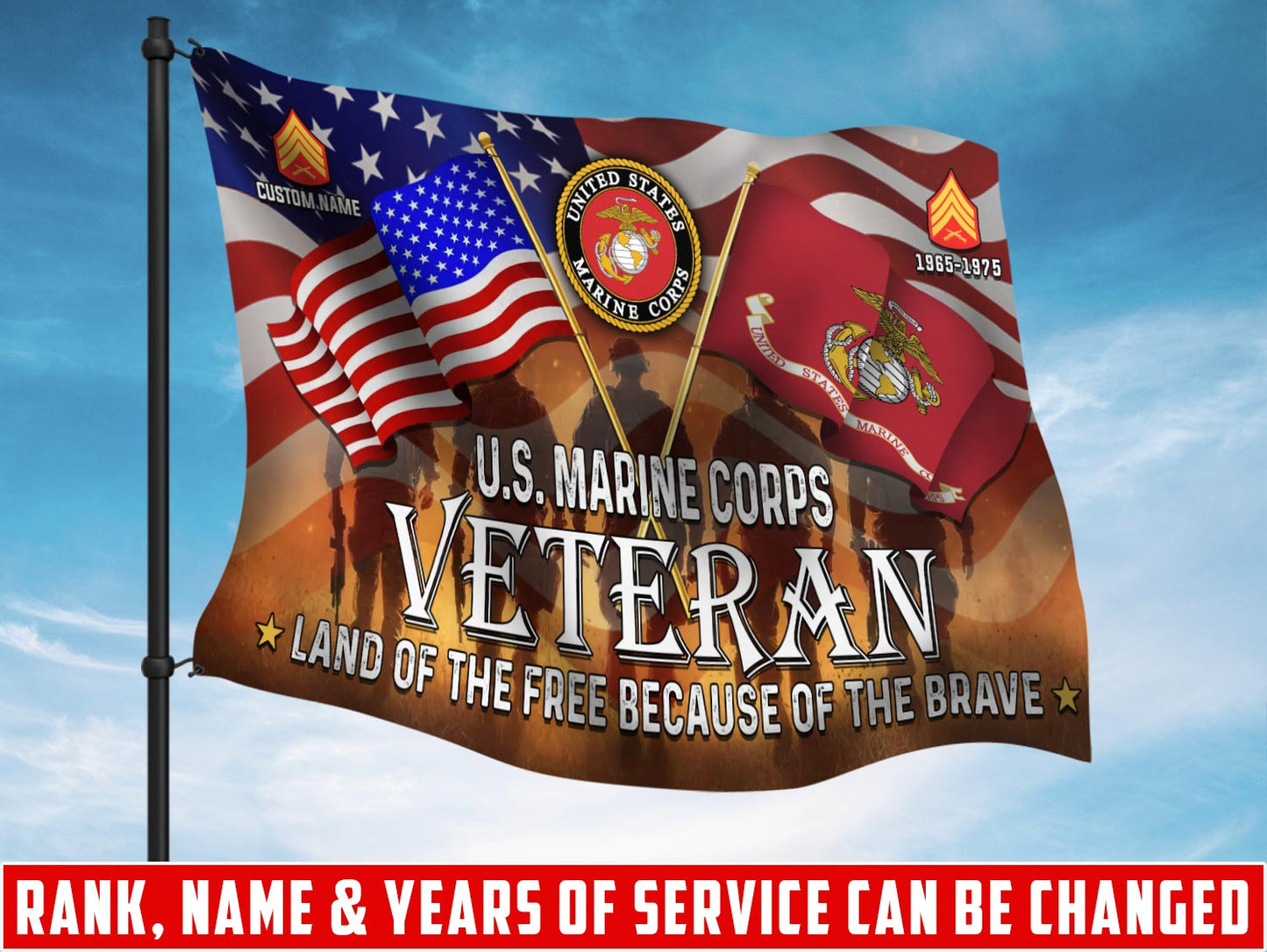 U.S. Marine Corps - Flying Flag