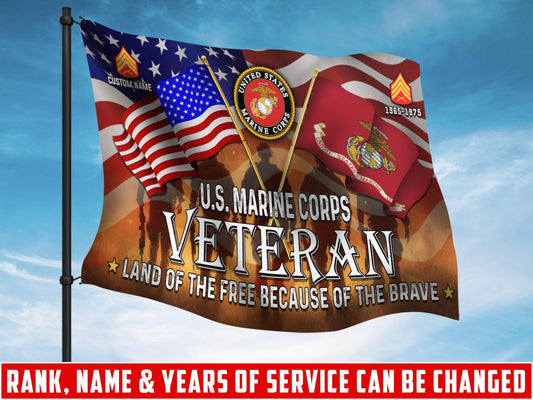 U.S. Marine Corps - Flying Flag