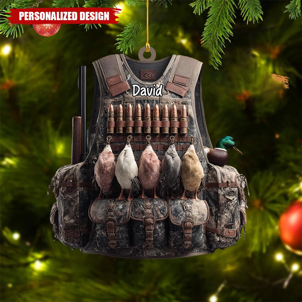 Personalized Gifts For Hunting Lovers Christmas Ornament Hunting Duck Armor
