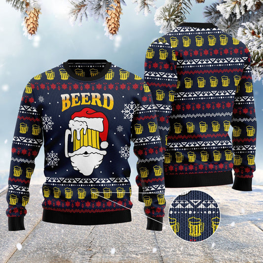 Santa Beerd Ugly Christmas Sweater