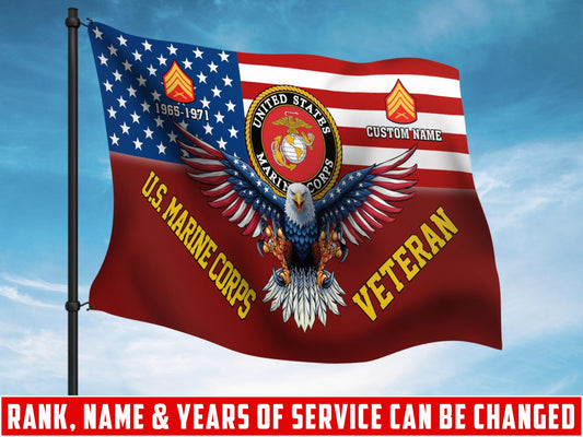 U.S. Marine Corps - Flying Flag