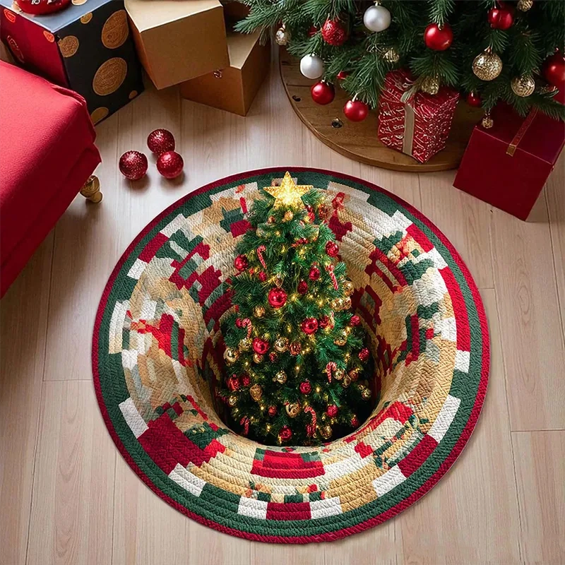 Bottomless Christmas Tree Illusion Rug