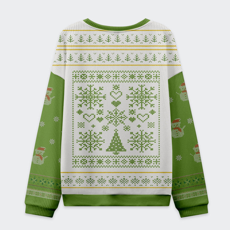 Penguin: Overstimulated but Festive Christmas Ugly Sweatshirt