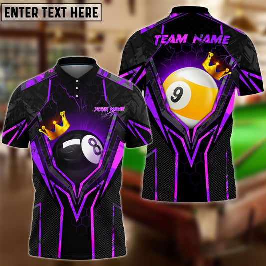 Billiards King 8 Ball & 9 Ball Personalized Name, Team Name Shirt