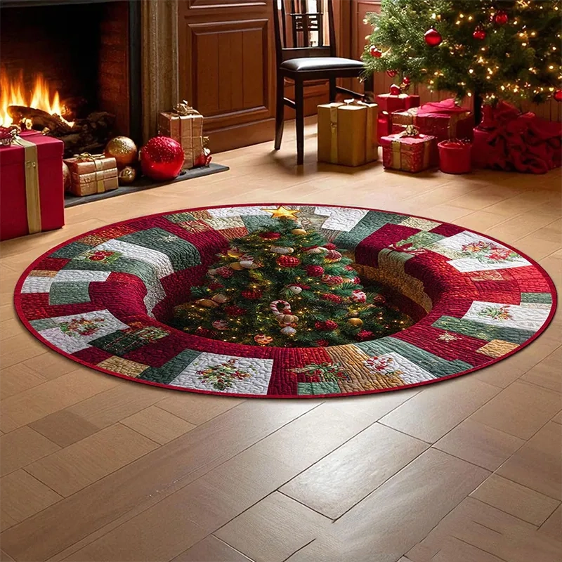 Bottomless Christmas Tree Illusion Rug