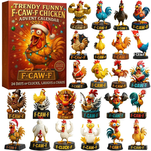 24-Day F-Caw Chicken 3D Figurine Advent Calendar