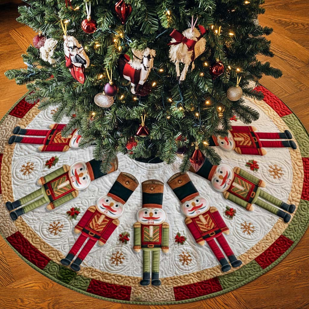 Nutcracker Christmas Tree Skirt Round Rug