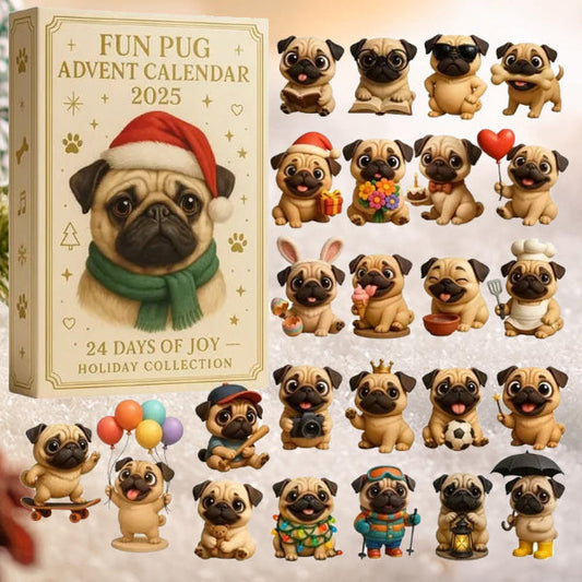 Funny Pug Advent Calendar 2025