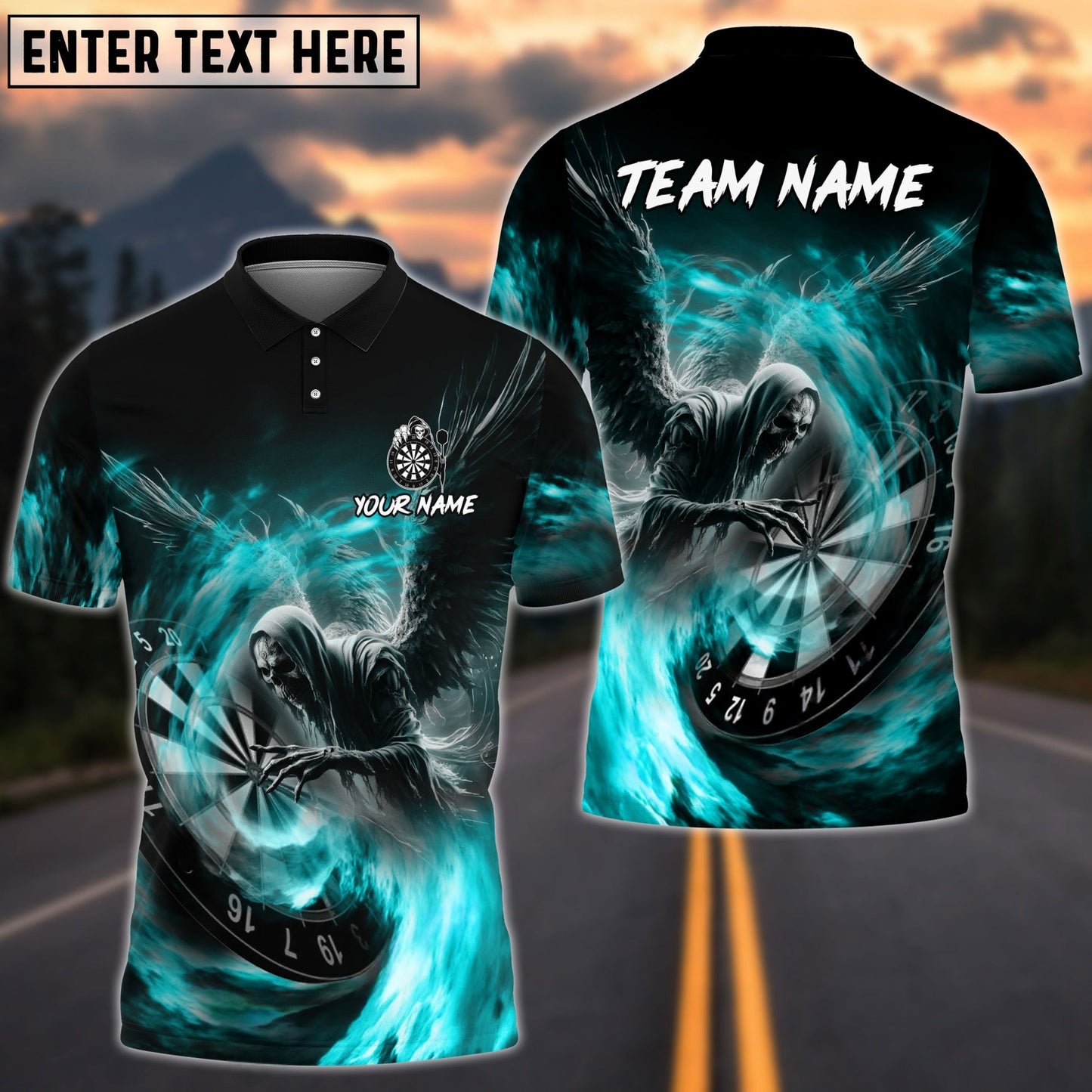 Darts Death Angel Personalized Name Team Name Shirt