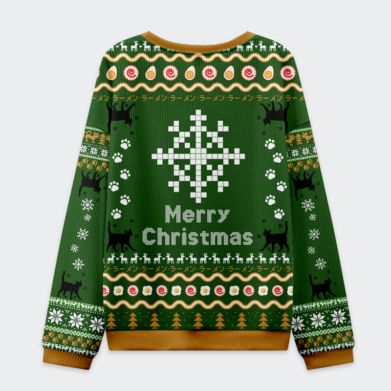 All I Want for Christmas is Ramen Cat Ugly Sweatshirt
