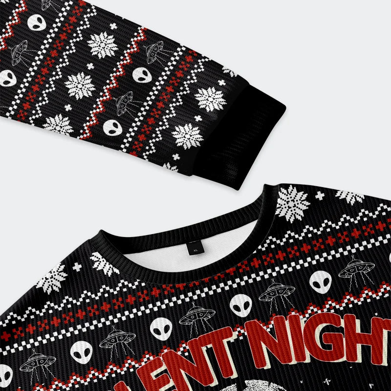 Santa Claus Was Kidnapped By Aliens Christmas Ugly Sweatshirt
