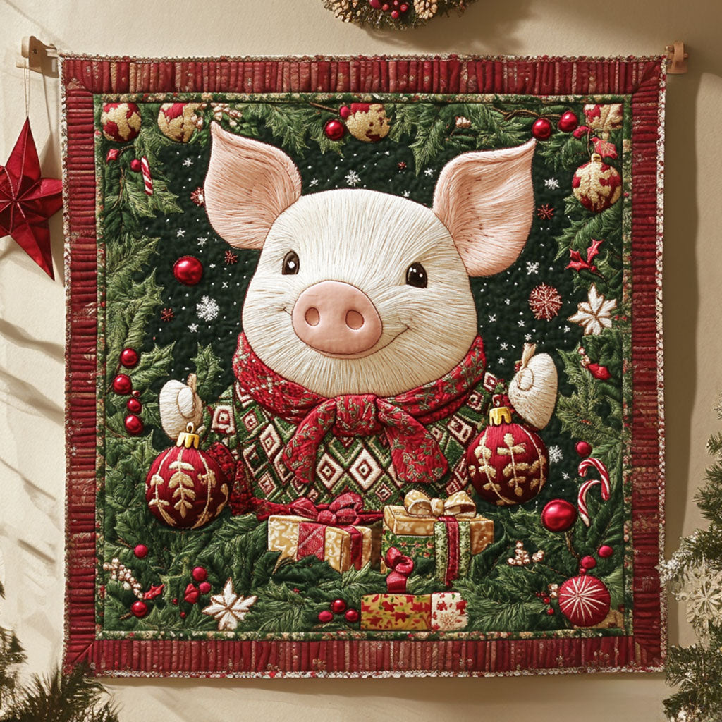 Winter Spirit Pig Quilt