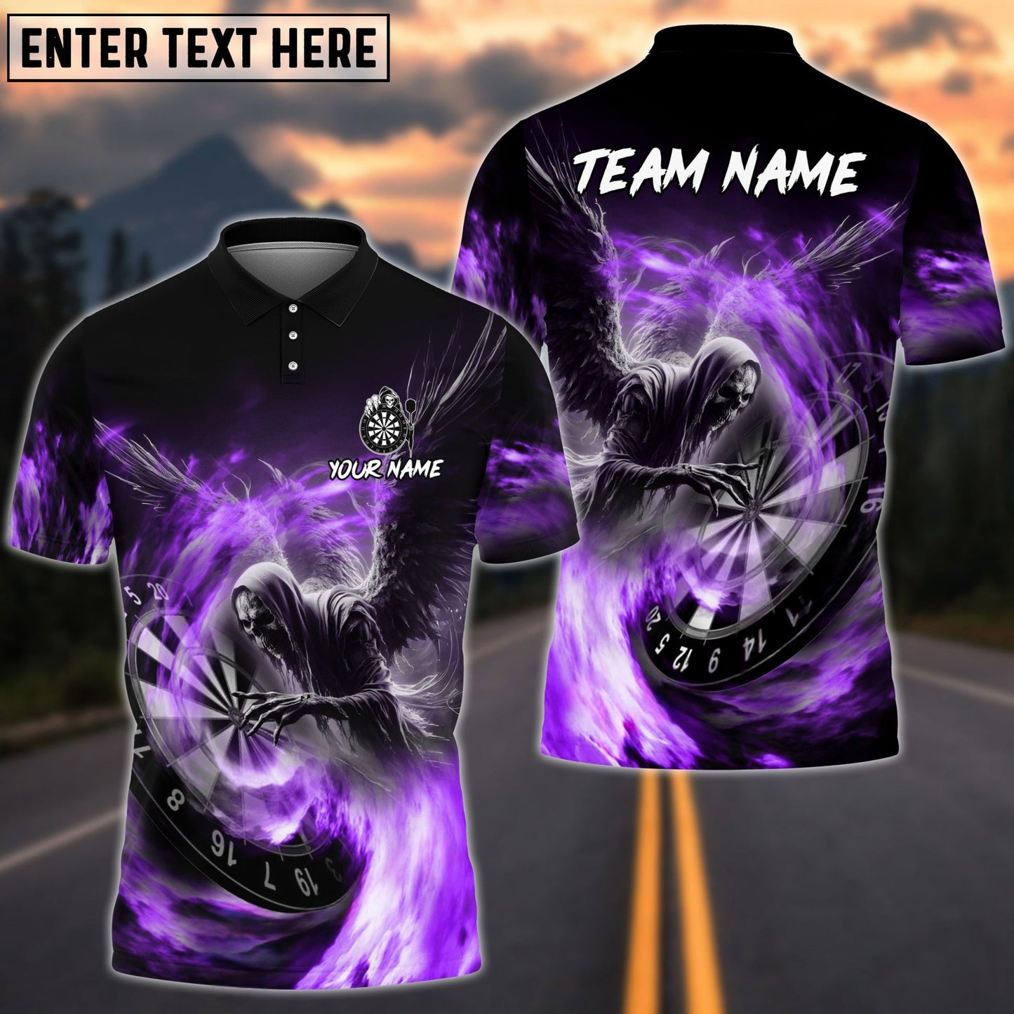 Darts Death Angel Personalized Name Team Name Shirt