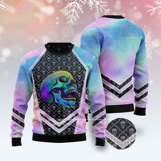 Skull Hologram Ugly Christmas Sweater
