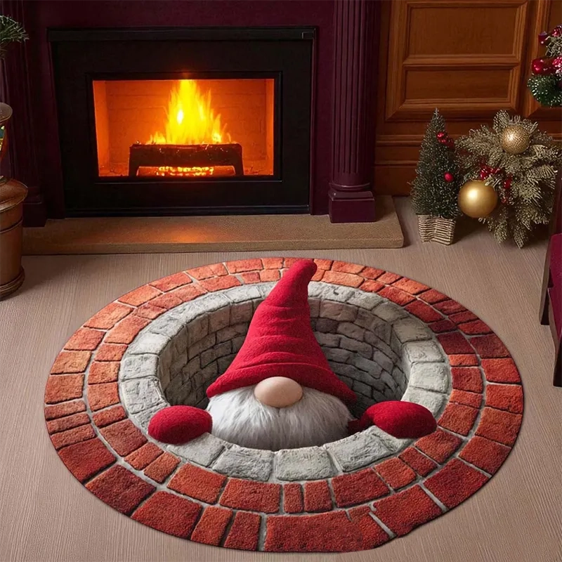 Cozy Gnome Down the Chimney Rug