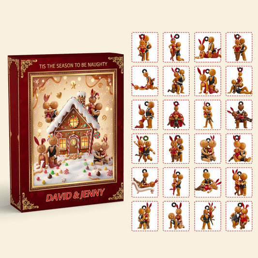 Gingerbread Couple Christmas Advent Calendar Blind Box Personalized Gifts For Couple