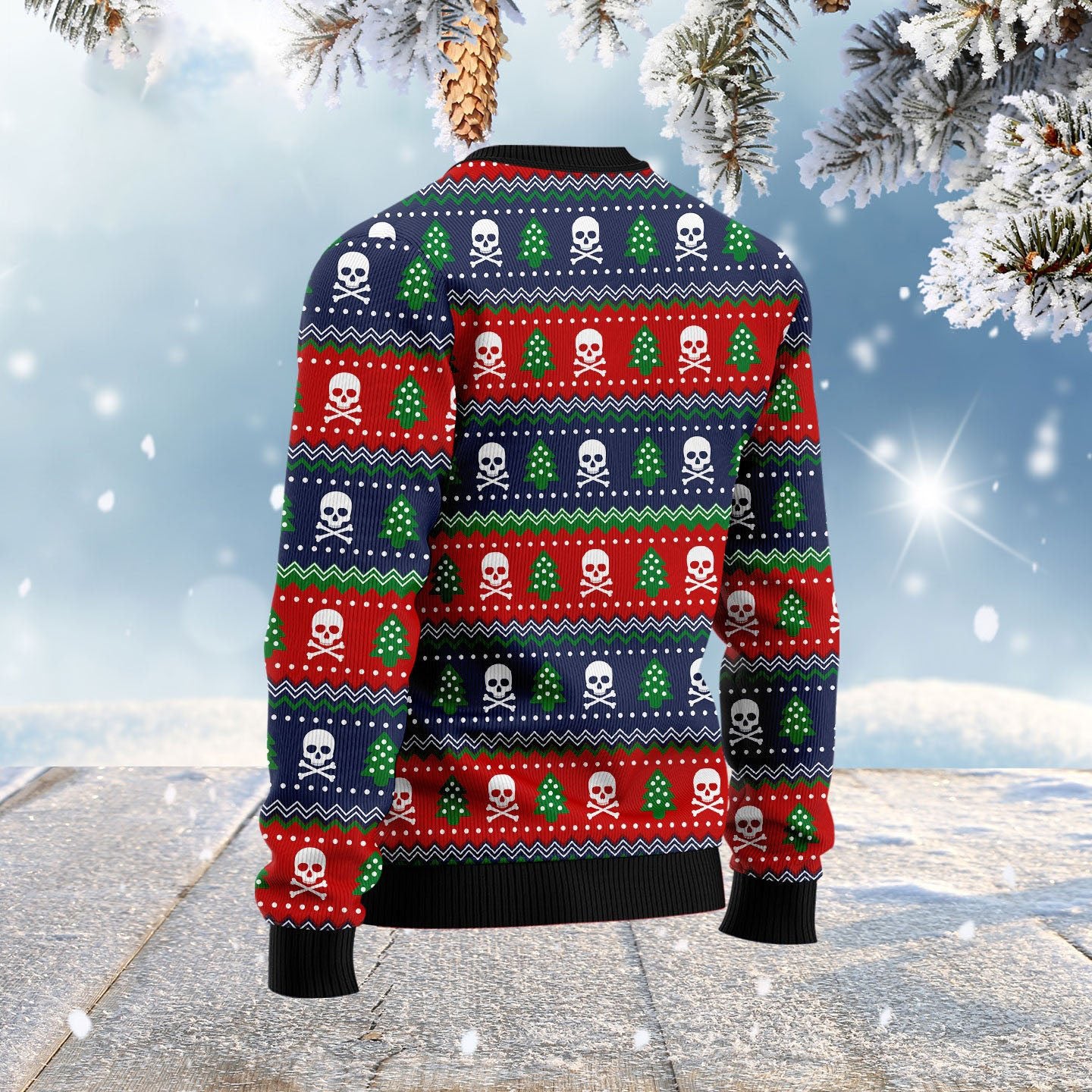 Santa Skull Ugly Christmas Sweater