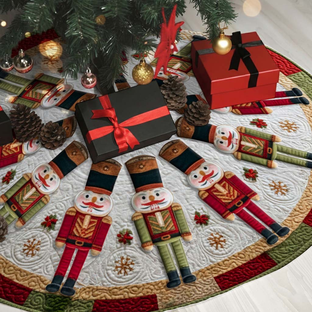 Nutcracker Christmas Tree Skirt Round Rug