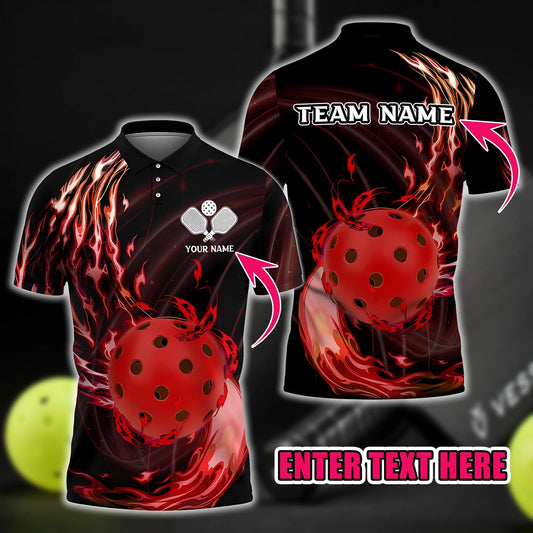 1pc Customize Outdoor Sport Pickleball Graphic Polo Shirts Men Women Personalized Your Name Lapel Polo 3D Print Pickle Ball Jersey Clothing