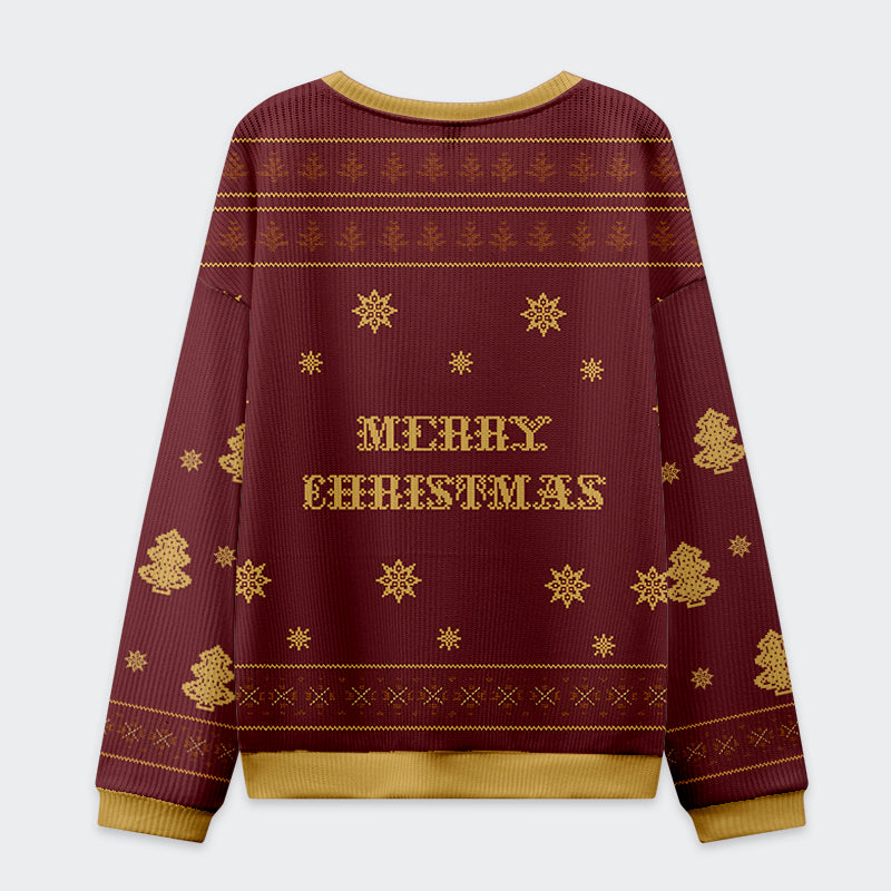 Penguin Overstimulated but Festive Christmas Ugly Sweatshirt