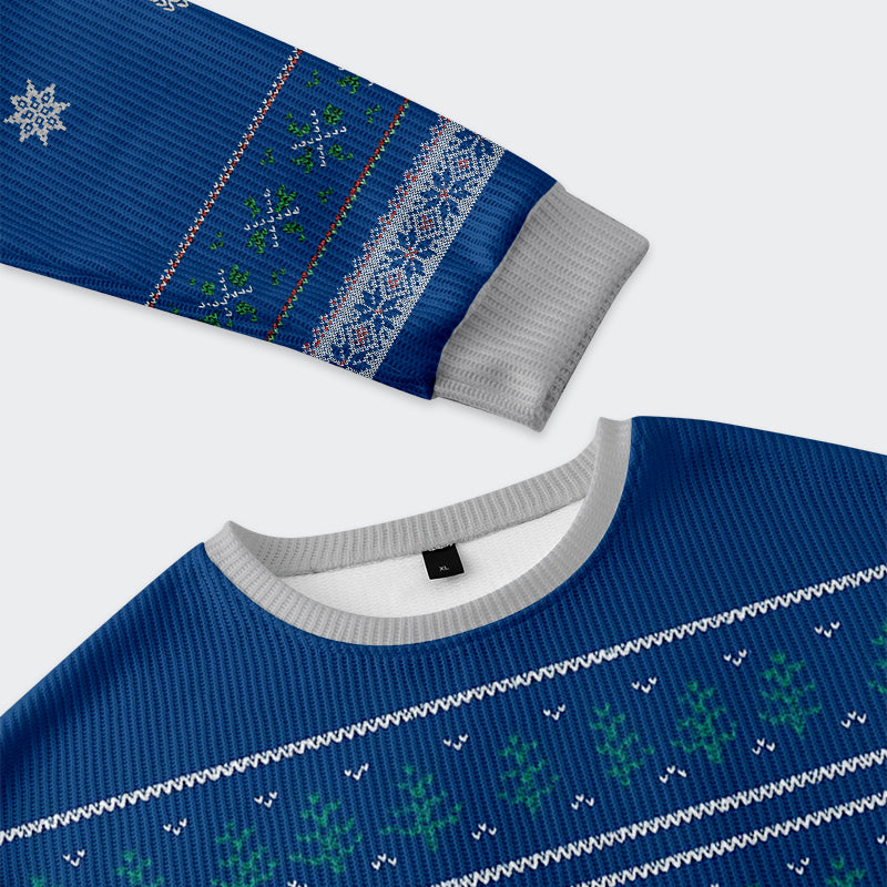Funny Penguin Overstimulated but Festive Christmas Ugly Sweatshirt