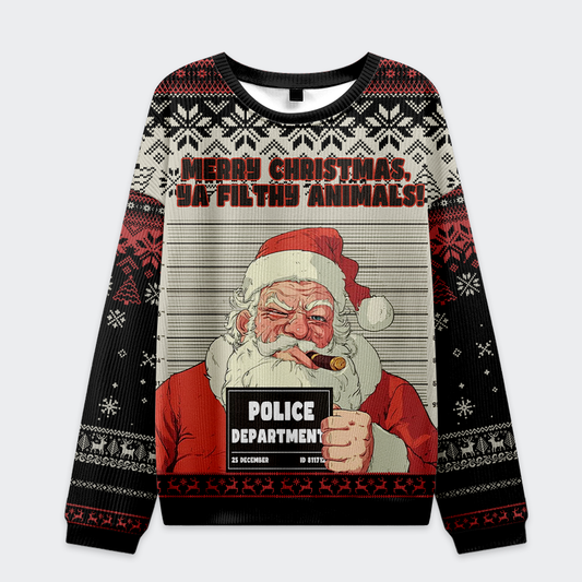 Santa’s Mugshot Christmas Ugly Sweatshirt