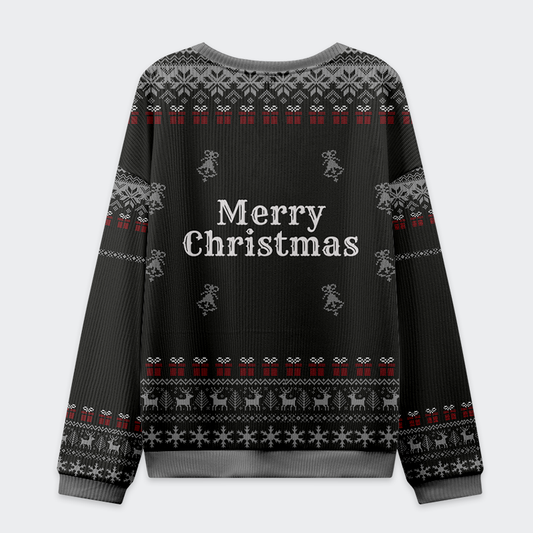 Lights, Santa, Raven! Christmas Ugly Sweatshirt