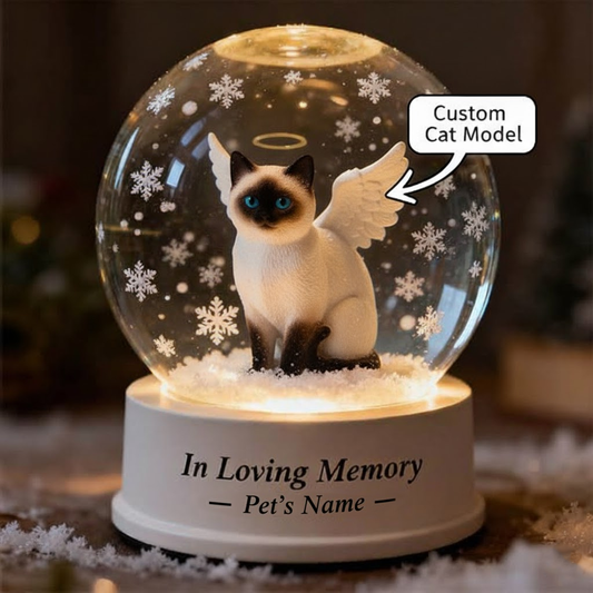 In Memory of Siamese Cat – Custom Dog Angel Acrylic Keepsake Gift