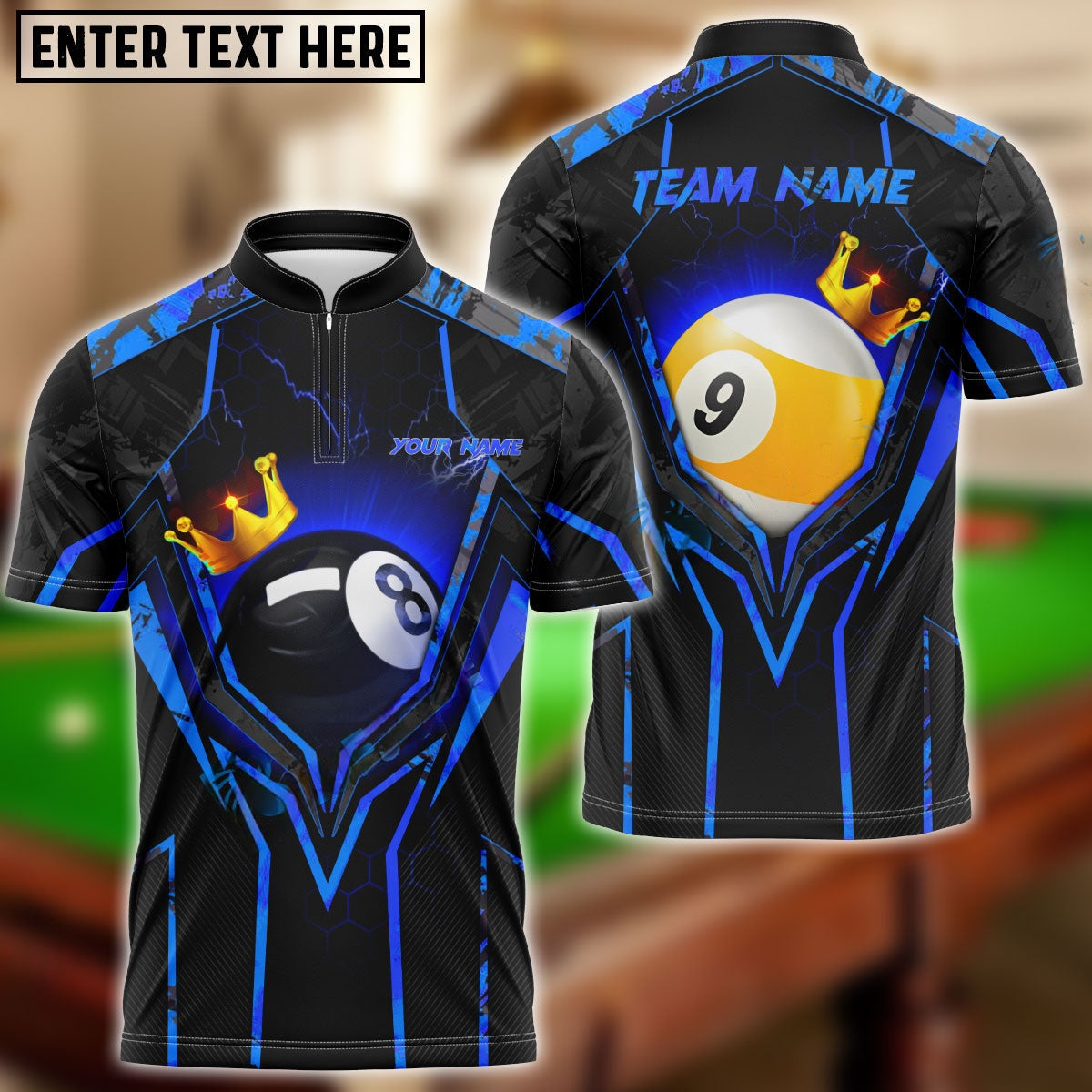 Billiards King 8-Ball & 9-Ball Personalized Name Shirt
