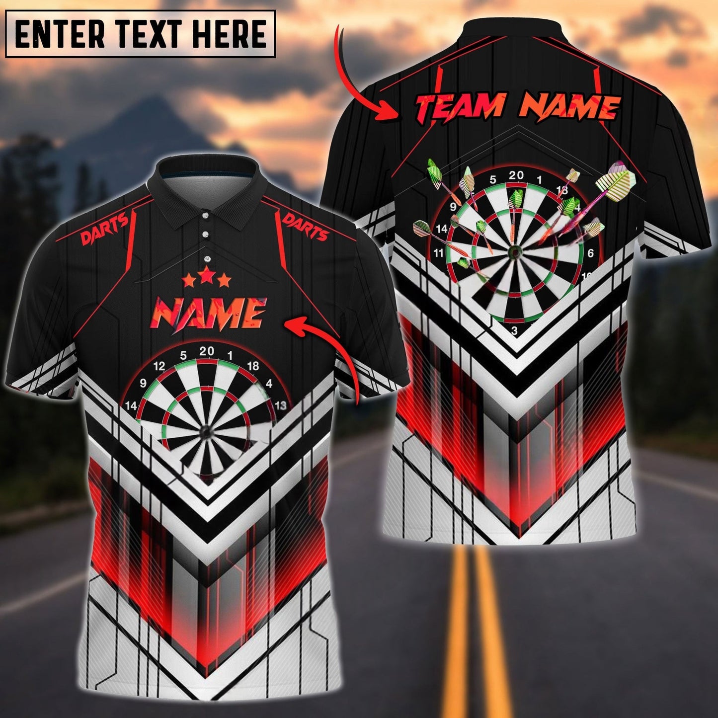 Cyberpunk Darts Personalized Name, Team Name Shirt