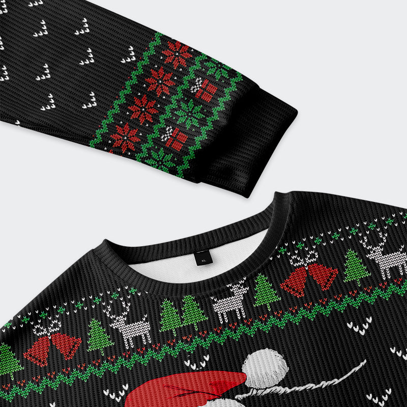 The Cat Is Watching Today Christmas Ugly Sweatshirt