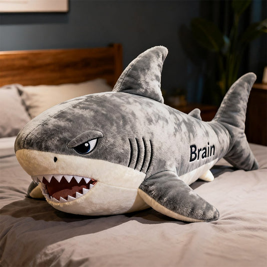 Personalized shark-themed companion pillow