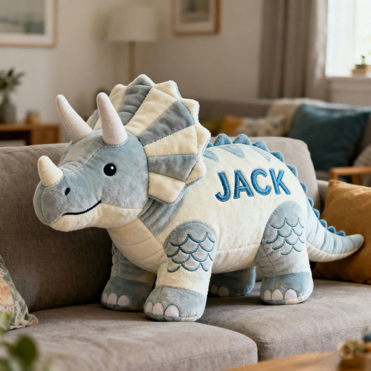 Personalized dinosaur-themed pillow