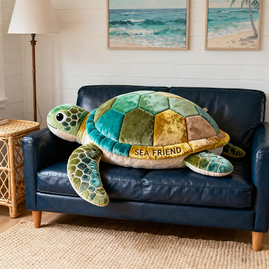 Personalized turtle-themed companion pillow