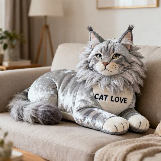 Personalized Maine Coon themed companion pillow