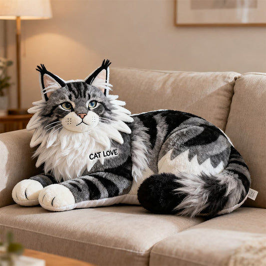 Personalized Maine Coon themed companion pillow